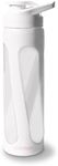 Glotrition Georgie Clear Glass Water Bottle With Silicone Grip, 20 oz. - Reusable, Refillable, Durable - Modern Aesthetic for the Gym and Travel - Dishwasher Safe - No BPA or Phthalates