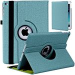 Vultic Fabric Rotating Case for iPad 2/3/4 [Oldest Models], 360 Degree Stand [Auto Sleep/Wake][Pencil Holder] Folio Smart Cover (Light Green)