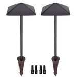 Arrownine Pathway Lights Low Voltage Landscape Lighting Cast Aluminum Path Lights 12V,Replaceable G4 LED Bulb for Outdoor Walkway Lights Driveway Sidewalk Lighting 2-Pack Black Finish