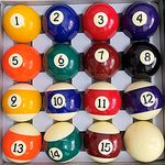 BILIYARD Pool Balls Set 2-1/4" Billiard Table Balls Regulation Size, Complete 16 Resin Balls Set