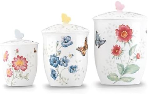 Lenox Butterfly Meadow 3-Piece Canister Set, 6.60 LB, Multi