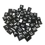 RWHXRWY 1000PCS Wooden Letter Tiles, A-Z Scrabble Letters for Crafts, Phonics, Spelling, Alphabet Tiles Crossword Game Replacement Pieces, Wall Decor Letters, Black