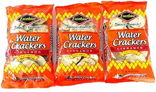 Excelsior Water Crackers FAT FREE Cinnamon 143g/5.04oz x 3 packs Jamaica's Favourite