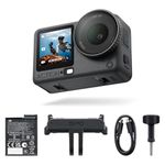 DJI Osmo Action 6 Essential Combo, Underwater Action Camera, 1/1.1″ Square Sensor, 50GB Storage, f/2.0–f/4.0 Variable Aperture, Cold-Resistant, 4hrs Battery, 8K for Daily Use