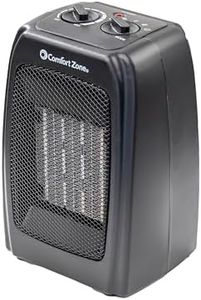 Comfort Zone CZ442E Personal Energy Save Ceramic Heater - 1500W Portable with Adjustable Thermostat, Tip-Over Switch & Overheat Protection, Black