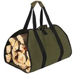 Log Carrier,Water Resistant Large Canvas Log Holder Carrying Bags with Handle for Firewood Storage,Fireplace Tools Indoors,Outdoor, Camping Trip