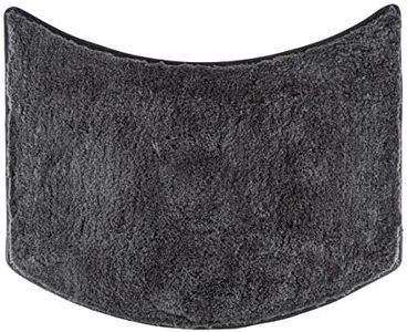 fluffy® Alfombrilla de baño de Microfibra para duchas semicirculares, con Parte Inferior Antideslizante (Pequeño Arco | Radio de la Ducha 55 cm, Antracita)