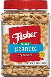 FISHER Snack Sea Salt Dry Roasted Peanuts, 36 oz
