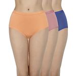 Amante Solid High Rise Three-Fourth Coverage Full Brief Panties (Pack of 3)