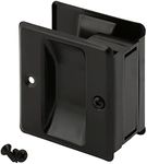 Prime-Line N 7577 Pocket Door Passage Pull, Matte Black Finish (Single Pack)