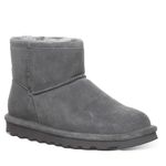 BEARPAW Women's Alyssa Wide Charcoal Size 10 | Women’s Ankle Boot | Women’s Slip On Boot | Comfortable Winter Boot