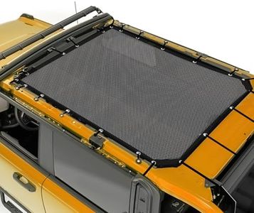 JHD-TOGO Sunshade for Ford Bronco, Mesh Sun Shade Bikini Top Cover for 2021 2022 2023 2024 2025 2026 4 Door Ford Bronco Exterior Accessories- Blocks UV, Wind, Noise (Black)