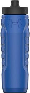 Under Armour Squeeze Water Bottles, 32 oz Water Bottles, Sideline Sports Water Bottle with Quick-Shot Lid, Quick & Easy Hydration, Gym Water Bottles, Squeeze Bottle, 1 32oz Bottle