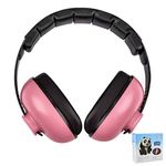 Baby Noise Cancelling Headphones, Ear Protection Earmuffs Noise Reduction for 0-3 Years Kids/Toddlers/Infant, for Babies Sleeping, Airplane, Concerts, Movie, Theater, Firework (Rose Red)