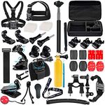 Suptig Accessories Kit Compatible for Gopro Hero 13/Hero12/11/10/9/87/6/5/4/3/3+/2/1/Session Gopro Max Gopro Fusion DJI Osmo, Insta360 and AKASO Action Camera Accessories