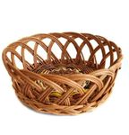 INDIANA CRAFTS (first quality) Round Jali Deep Cane Bamboo Basket | Fruit | Vegetable | Kitchen | Chapati Basket | Gift Packing Multipurpose Handmade Eco-Friendly cane Basket Size (9x9) inches