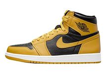 NIKE Mens Air Jordan 1 Retro High OG - 555088 701 - Pollen White Black (UK 8.5)