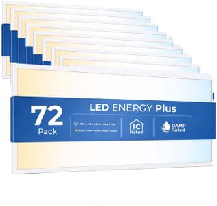 72 Pack 2x4 LED Flat Panel Light for Drop Ceiling, 9360lm Selectable 30W/40W/50W/60W/72W, Color Temperature 3000K/3500K/4000K/5000K/6500K, 0-10V Dimmable, 120-277V, ETL