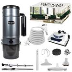 Beam Serenity Series SC325 Central Vacuum | PN11 Electric Power Nozzle | 35 Feet 3-Way Switch Premium Hose | Telescopic Wands | Deluxe Cleaning Kit | - Tangential Bypass Motor Up to 4,500 Sq Ft -