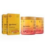 Setu Skin Renew Glutathione Fizz 60 Tablets for Skin Glow & Brightness with Skin Youthful Marine Collagen Powder (Peach Mango, 500 g) | Fight Fine Lines & Wrinkles | Powered by Master Antioxidant Glutathione | Promotes Radiant Skin | Skin Supplements for Women & Men (Combo Pack)
