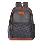 THE CLOWNFISH ExploreX Series 34 liters Faux Leather 15.6 inch Laptop Backpack for Men and Women (Grey)