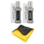 Involve Elements Combo Offer : Aqua & Aura Spray Air Car Perfume(pack of- 2) & Microfiber Cotton Cloth (Multicolor) | Car Air Freshener | Car Accessories interior| Long lasting fregrance