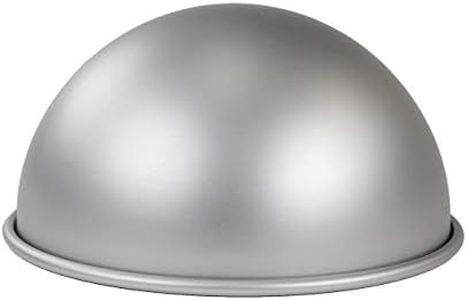 PME BALL084 Sartén de Bolas de Aluminio/hemisferio, 8 x 4 Pulgadas Molde para Tartas anodizado, Plateado