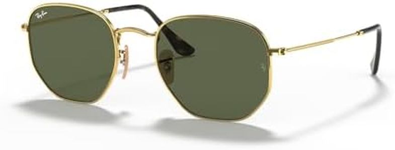 RAY-BAN Non Polarised Men's Hexagonal Irregular Sunglasses, 0RB3548N, Arista Gold & G-15 Green, 54mm
