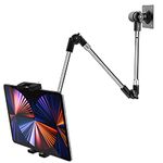 Tablet Wall Mount, 35" Aluminum Alloy Foldable Arm, 360 Degree Angle Adjustable for Kitchen/Desk, Compatible with 4.7-13" Tablet Like iPad Pro, Air, Mini, iPhone, Galaxy, Fire, Switch, Camera, Webcam