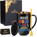 Biching Boss Gifts, Best Gifts for Boss, Boss Lady, Manager Female, Entrepreneurs, Novelty Best Boss Coffee Mug - 18OZ Black, Cool Boss Day Gifts, Birthday Gifts, Appreciation Gifts for Him, Her