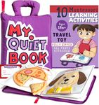 My Quiet Book - Montessori Toys for 1-3 Year Old with 10 Activities, Busy Book Toddlers 1 3, Toddler Travel Toys for Age 2 4, Toys for 2 Year Old Girl & Boy, 2 Year Old Girl Gifts with Belongs to Tag