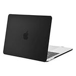 MOSISO Compatible with MacBook Pro 13 inch Case 2024 2023 2022-2016 M2 M1 A2338 A2289 A2251 A2159 A1989 A1706 A1708 with/without Touch Bar, Protective Plastic Hard Shell Case Cover, Black