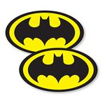 Signs247 2x SUPERHERO STICKERS LOGO (80mm Wide) Comic Superhero Book Waterproof Vinyl Stickers - Car Laptop Skateboard Bike Van Motorbike stickers for bikes