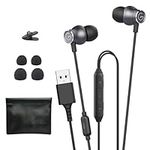 GEVO USB Earbuds with Microphone fo