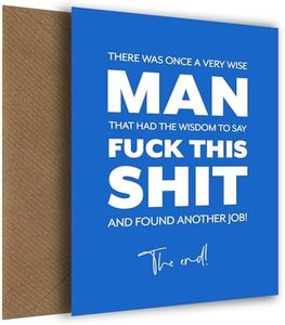 Carte de départ amusante et cadeau d'adieu – Wise Man Said F*ck this Sh*t – Carte de nouvel emploi pour patron de collègue ou promotion, carte de départ amusante, Wise Man Once Said