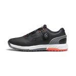 PUMA GOLF Men's Alphacat Nitro Disc Sneaker, Puma Black-quiet Shade-red Blast, 10.5