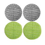 GOBOT Electric Mop Pads (2 Piece Gray and 2 Piece Green for G29 G28 G26 Model and Other Model,Suitable for Replacement with Diameter of 6.3 inches mop Pads)