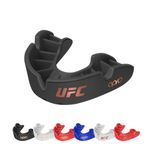 OPRO Bronze Level UFC Adult and Kids Sports Mouthguard with Case and Fitting Device, Gum Shield for UFC, MMA, Boxing, BJJ and Other Combat Sports (Black, Adult)