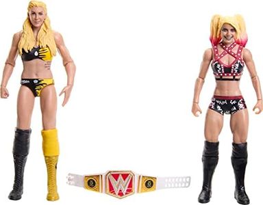 WWE Charlotte Flair vs Alexa Bliss Championship Showdown 2-Pack 6-inch Action Figures Friday Night Smackdown Battle Pack for Ages 6 Years Old & Up