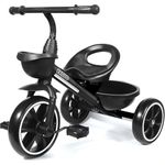 KRIDDO Kids Tricycles Age 24 Month to 4 Years, Toddler Kids Trike for 2.5 to 5 Year Old, Gift Toddler Tricycles for 2-4 Year Olds, Trikes for Toddlers, Black