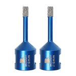 Diamond Drill Bit 6mm,BRSCHNITT 2pcs M14 Vacuum Brazed Diamond Tip Drill Bit for Tile Porcelain Stoneware Ceramic Marble Granite Drilling,Suitable For Angle Grinders