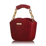 Fargo PU Women's Sling Bag Bucket (Maroon)