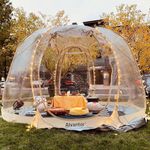 Alvantor Bubble Tent Screen House Room Canopy Gazebos 8-10 Person for Patios, Large Oversize Weather Pod, Premium Greenhouse Instant Pop Up Tent, Cold Protection Beige 12'×12'