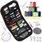 Rustark 98Pcs Sewing Kit with Portable Bag, Premium Sewing Supplies Kit Includes 14 Colors Sewing Threads and Accessories Kit for Home Traveler Emergency Sewing Repair