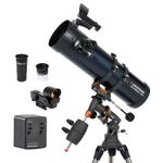 Celestron – AstroMaster 130EQ–MD Newtonian Reflector Telescope for Beginners – Aluminized Mirror – Motor Drive to Track Stars – Adjustable Tripod – Includes Eyepieces Plus Astronomy Software Package