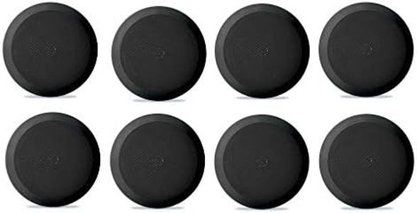 8) New Pyle PDIC81RDBK 250W 8 Inch Flush in-Wall in-Ceiling Speakers