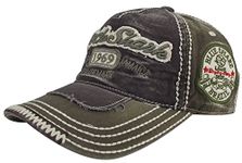 MINAKOLIFE Rock Shark Kingston 1969 Jamaica Distressed Vintage Trucker Baseball Cap Hat (Green)