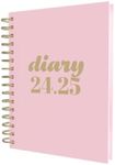 Collins Scandi Mid Year Diary Planner A5 Day To Page Academic Year 2024-25 - Pink - Daily Mid Year Journal for Students, Teachers on Recyled Paper - E-PW51M.50-2425 - August 2024 to August 2025