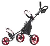 Caddytek Unisex Caddylite Superlite 3 Wheel Golf Push Cart, Black / Red