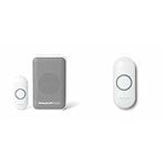 Honeywell Home RDWL311A2000 Wireless Portable Doorbell W/Push Button & Home RPWL400W2000/A Wireless Push Button, White